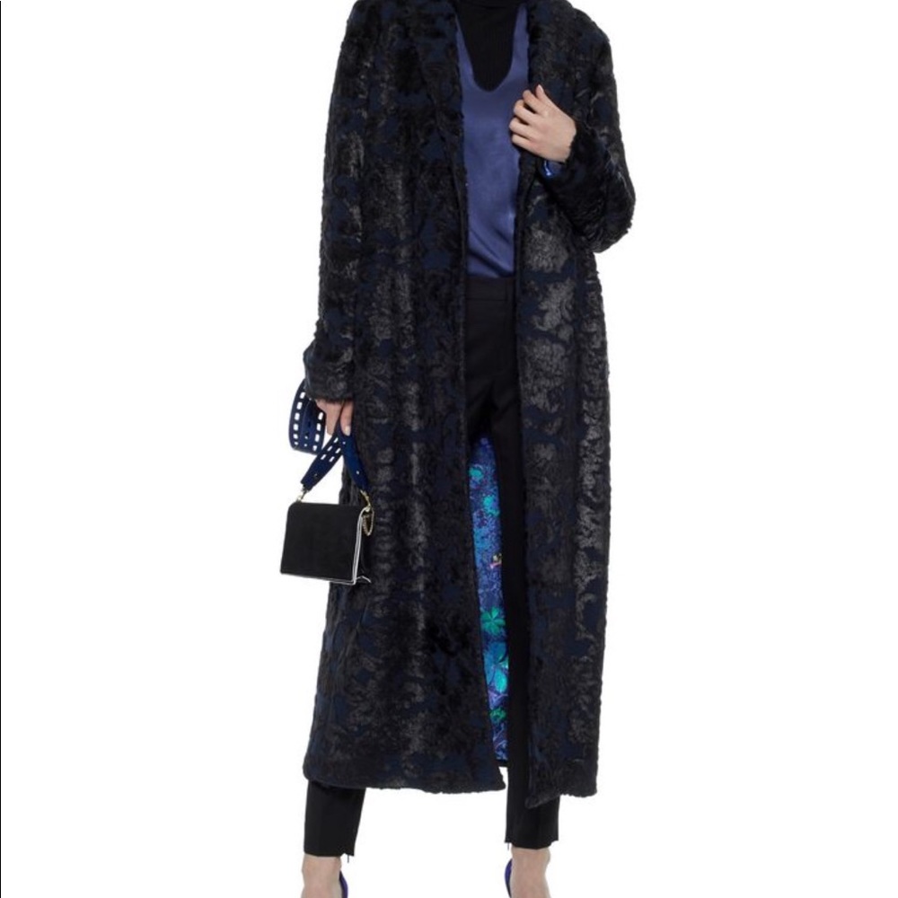 Amy faux fur and felt coat (Elie Tahary), like new